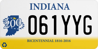 IN license plate 061YYG