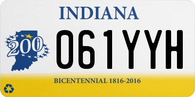 IN license plate 061YYH