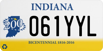 IN license plate 061YYL