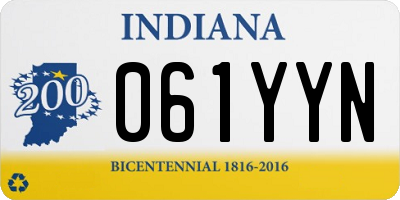 IN license plate 061YYN