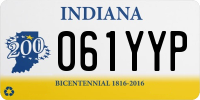 IN license plate 061YYP