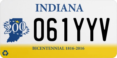 IN license plate 061YYV