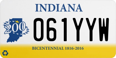 IN license plate 061YYW