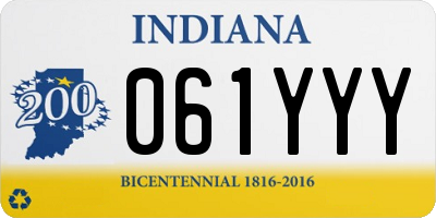 IN license plate 061YYY