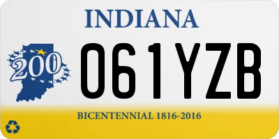 IN license plate 061YZB