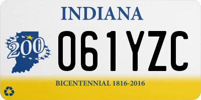 IN license plate 061YZC