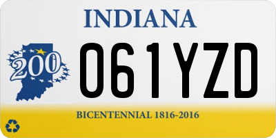 IN license plate 061YZD