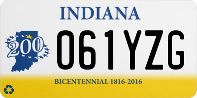 IN license plate 061YZG
