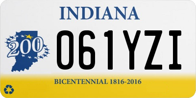 IN license plate 061YZI
