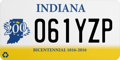 IN license plate 061YZP