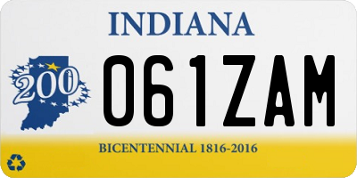 IN license plate 061ZAM