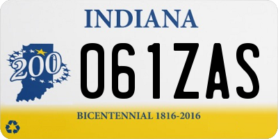 IN license plate 061ZAS