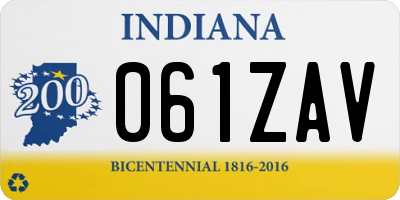 IN license plate 061ZAV
