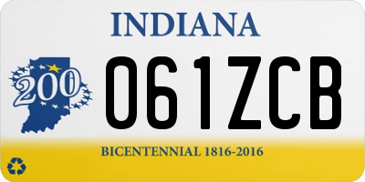 IN license plate 061ZCB