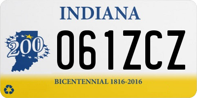 IN license plate 061ZCZ