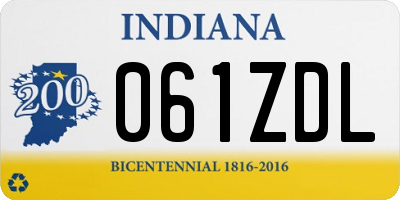 IN license plate 061ZDL