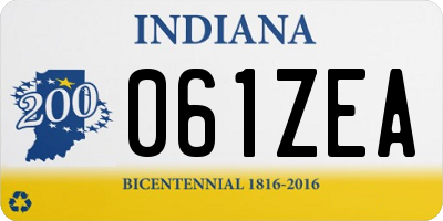 IN license plate 061ZEA