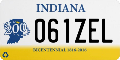 IN license plate 061ZEL