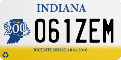 IN license plate 061ZEM