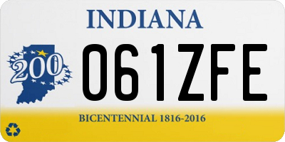 IN license plate 061ZFE