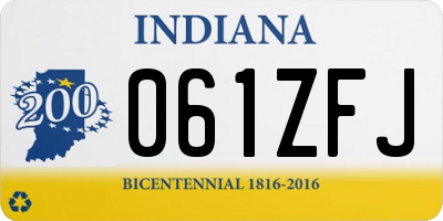 IN license plate 061ZFJ