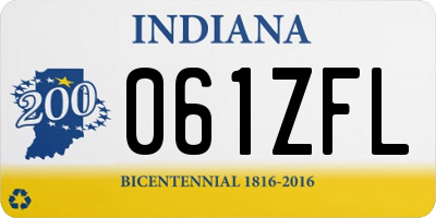 IN license plate 061ZFL