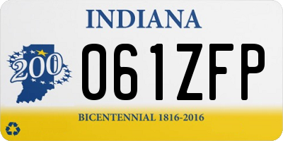 IN license plate 061ZFP