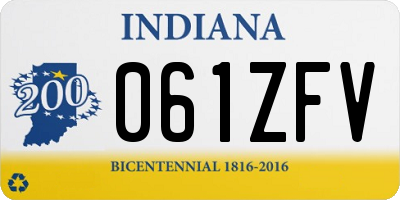 IN license plate 061ZFV