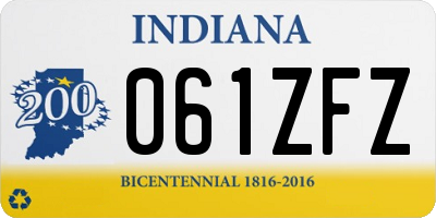 IN license plate 061ZFZ