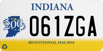 IN license plate 061ZGA