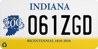 IN license plate 061ZGD
