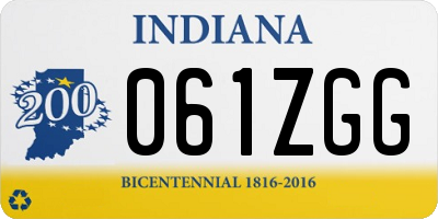 IN license plate 061ZGG