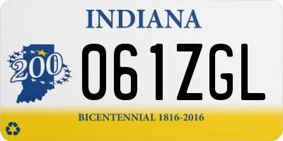 IN license plate 061ZGL