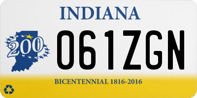 IN license plate 061ZGN