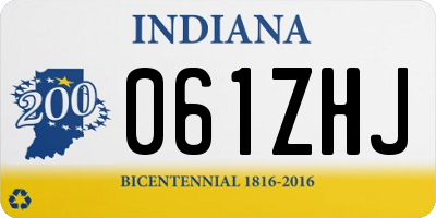 IN license plate 061ZHJ