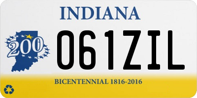 IN license plate 061ZIL