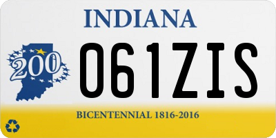 IN license plate 061ZIS