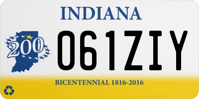 IN license plate 061ZIY
