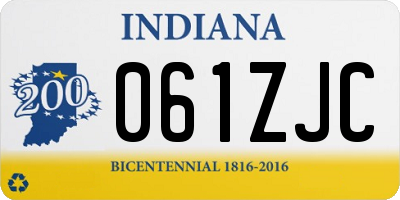 IN license plate 061ZJC