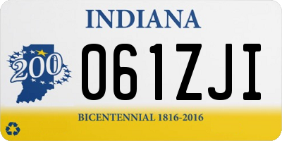 IN license plate 061ZJI