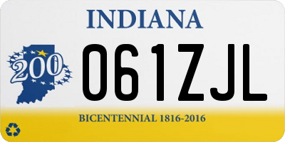 IN license plate 061ZJL