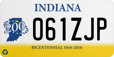 IN license plate 061ZJP