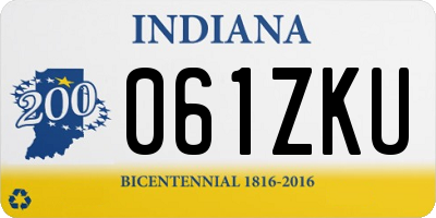 IN license plate 061ZKU