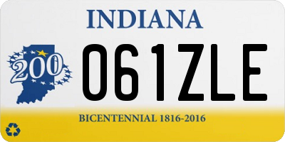 IN license plate 061ZLE