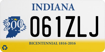 IN license plate 061ZLJ