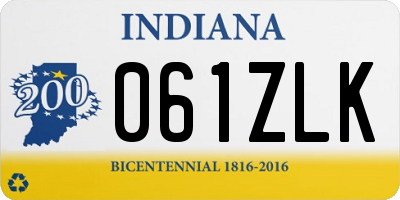 IN license plate 061ZLK