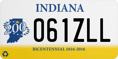 IN license plate 061ZLL
