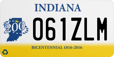 IN license plate 061ZLM