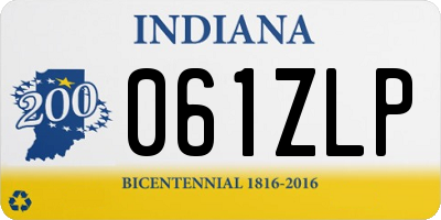 IN license plate 061ZLP