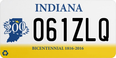 IN license plate 061ZLQ